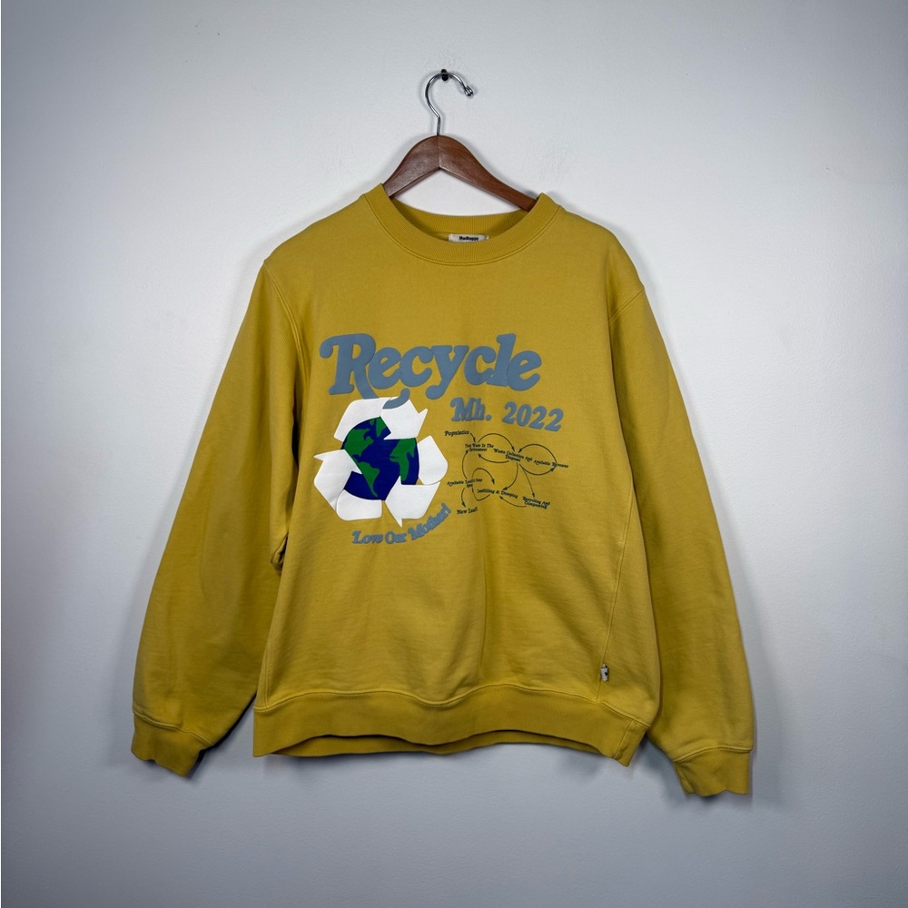Madhappy Women’s Recycle Love Our Mother Earth Sweatshirt‎ Vintage Style